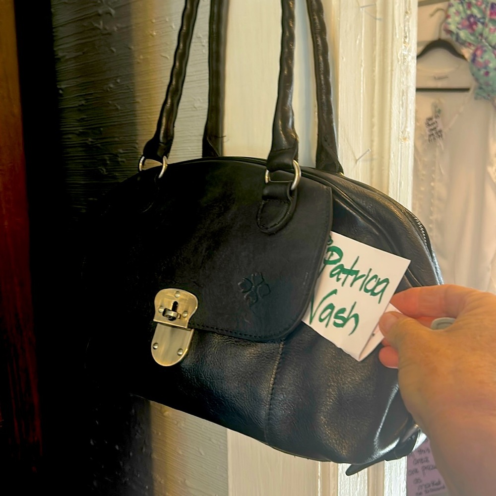 Patricia Nash Black Bag with twilly